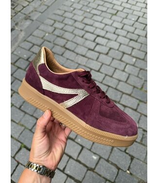 Babouche Babouche | Dames | Sneakers | Bordo/Gold (Liva 700)
