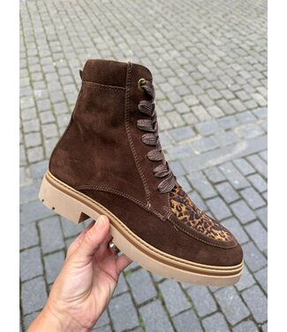 DLSport DL Sport | Dames | Veter Boots | Velours Cacao (6768 934)