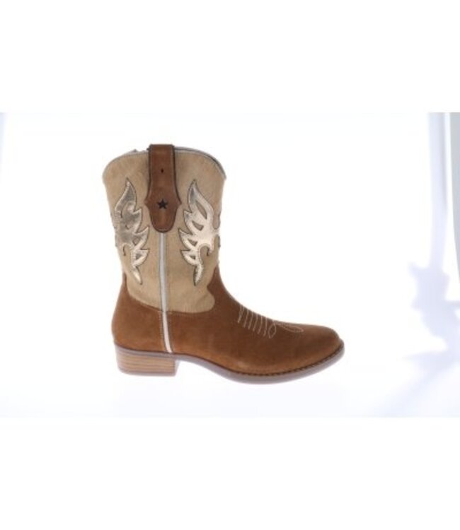 Hip | Meiden | Western Laarzen | Beige Combi (H1700-254-22CO)