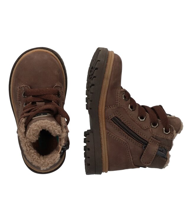 Bunnies Jr | Jongens | Veter Boots | Dark Brown (225700-117)