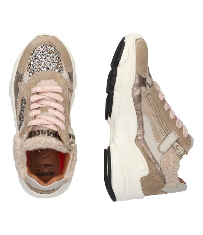 Braqeez | Meisjes | Sneakers | Taupe (425960-408)