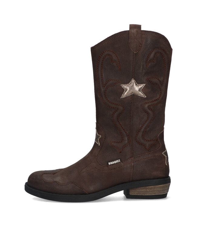 Braqeez | Meisjes | Western Boots | Dark Brown (425739-517)