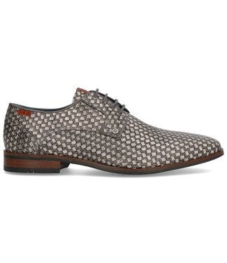 Berkelmans Berkelmans | Heren | Veter schoenen | Black White Grey Braided (2520050407)