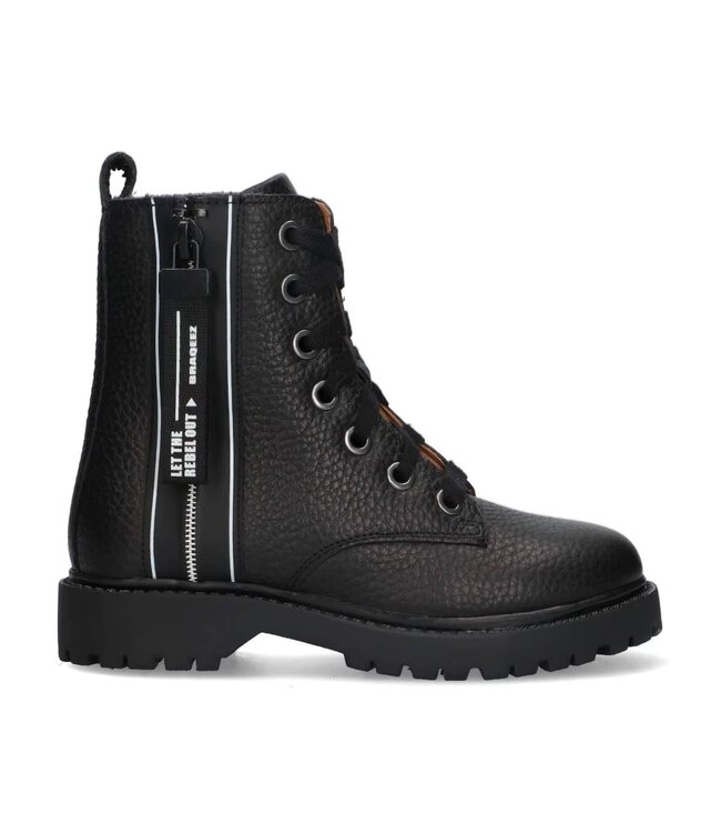 Braqeez | Meisjes | Veter Boots | Black (425771-589)