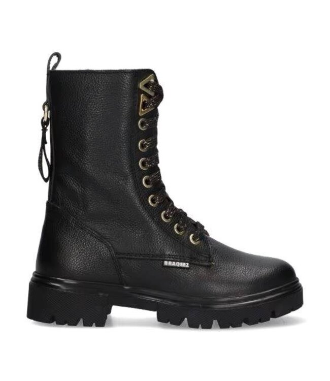 Braqeez | Meisjes | Veter Boots | Black (425784-589)