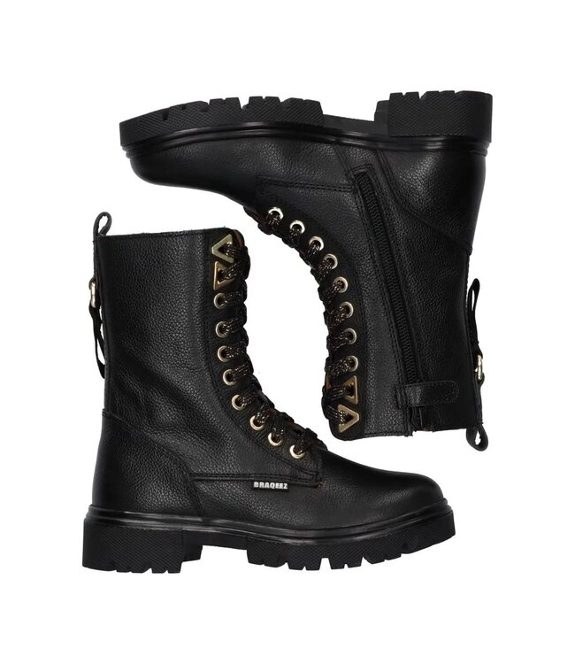 Braqeez | Meisjes | Veter Boots | Black (425784-589)