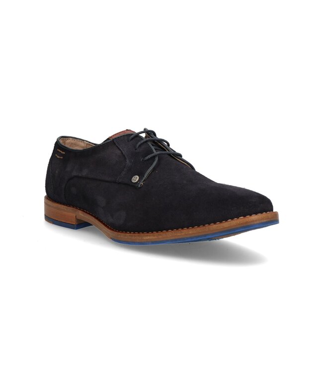Berkelmans | Heren | Veterschoenen | Navy Suède (84447)