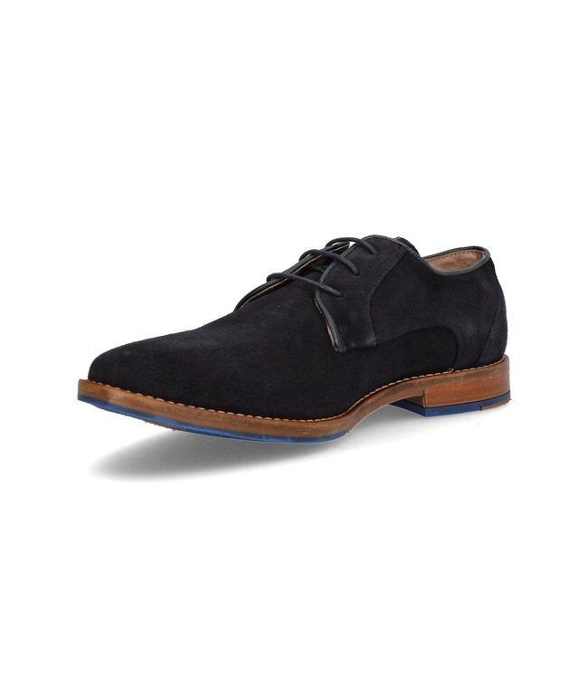 Berkelmans | Heren | Veterschoenen | Navy Suède (84447)
