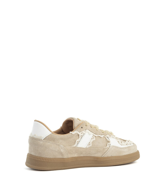 Babouche | Dames | Sneakers| Beige/White  (Nala-163)