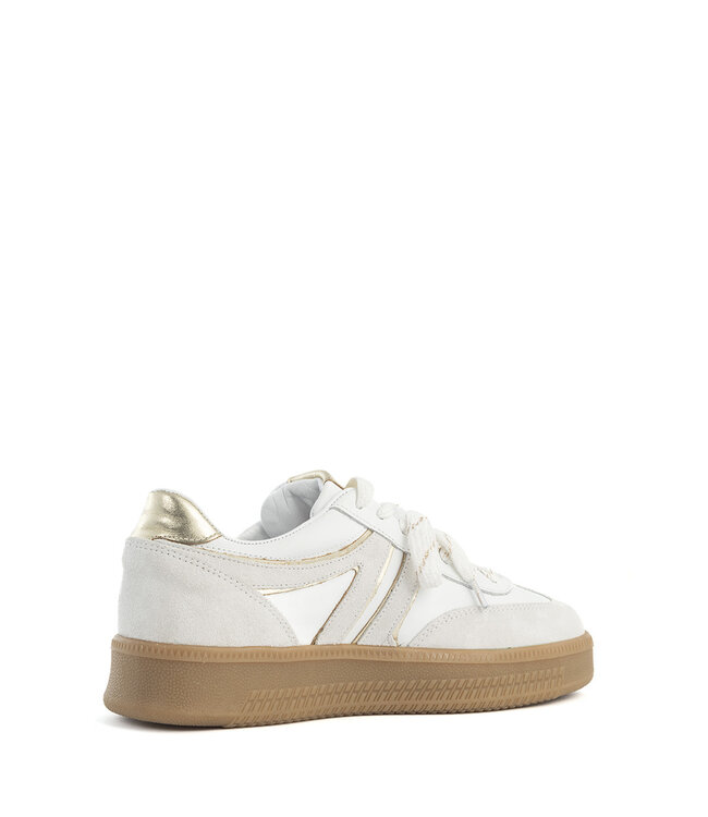Babouche | Dames | Sneakers| White/White/Gold  (Jilly-165)