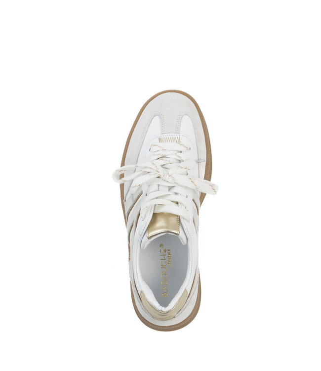 Babouche | Dames | Sneakers| White/White/Gold  (Jilly-165)