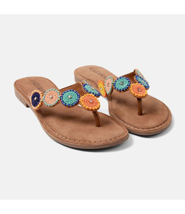 Lazamani | Dames | Teenslippers | Tan Multi (LA75453 Tan Multi)