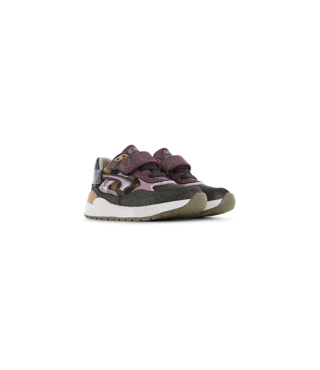 Shoesme | Meisjes | Klittenband Sneakers | Dark Brown Bordeaux (ST26W008-A)
