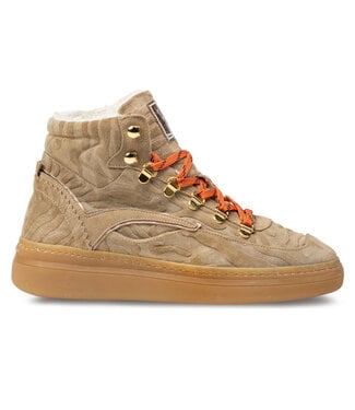 Floris van Bommel Dames Floris van Bommel | Dames | Halfhoge Sneakers | Taupe (10175-34-01)