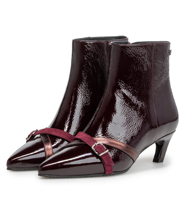 Floris van Bommel | Dames | Korte Laarzen | Dark Red  (50095-81-01)