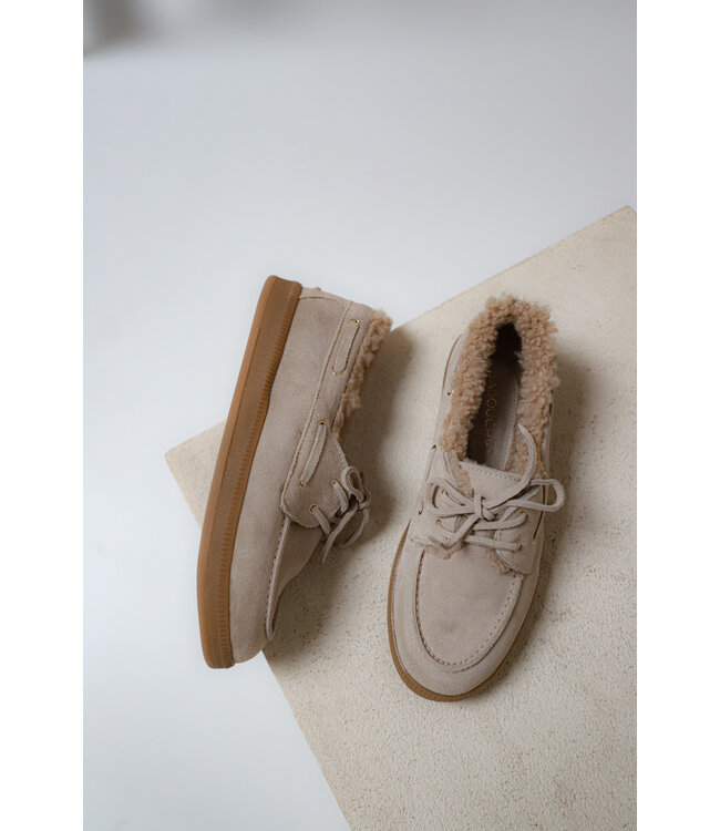 Babouche | Dames | Veterschoenen | Beige (Sisi-2)