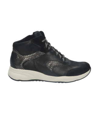 Durea Durea | Dames | Veterboots | Zwart Combi (9835 608 2291 K)