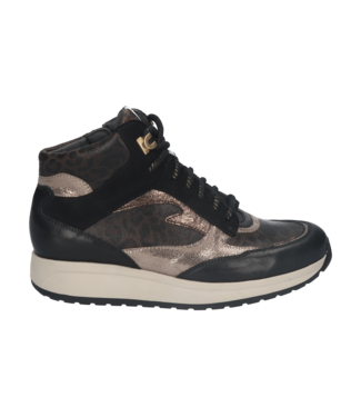 Durea Durea | Dames | Veterboots | Zwart / Smog (9842 609 2284 M)
