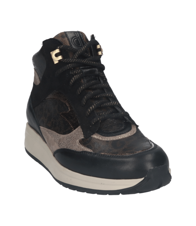 Durea | Dames | Veterboots | Zwart / Smog (9842 609 2284 M)
