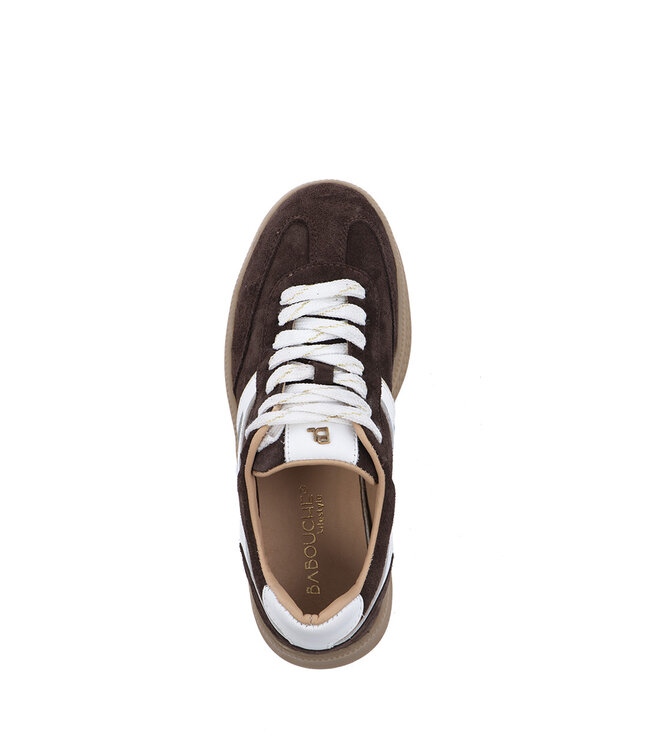 Babouche | Dames | Sneakers | Dark Brown/Gold (Gigi-165)