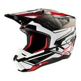 Alpinestars S-M5 Action 2 Motocross Helmet - Black / White / Bright Red
