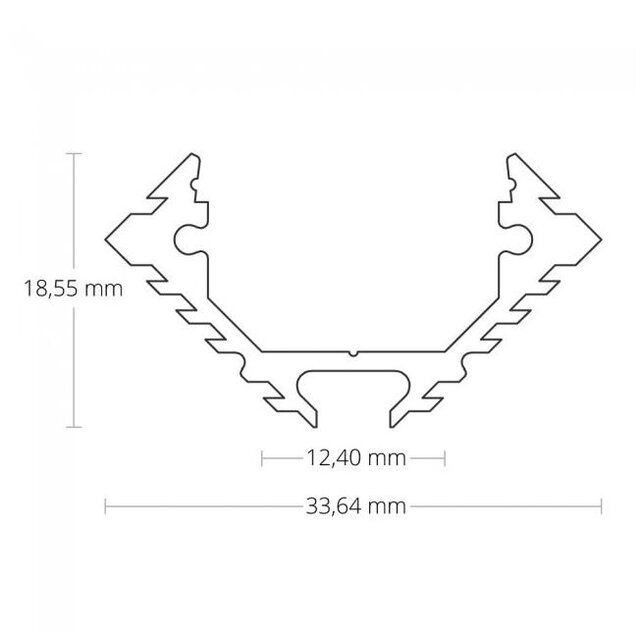 LED hoekprofiel inclusief opaal klikafdekking 33.60 mm x 26.52 mm - C11ALU