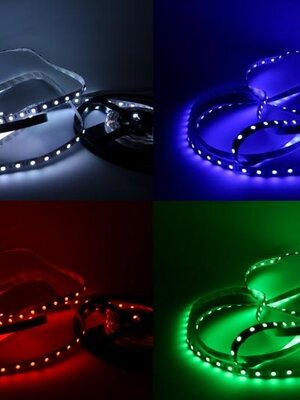 RGB LED strip 14.4W 840LM 60LED p/m 12VDC IP20 - 5 meter