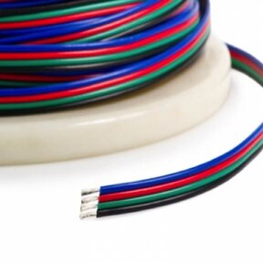 4 aderige RGB aansluitkabel 1 meter