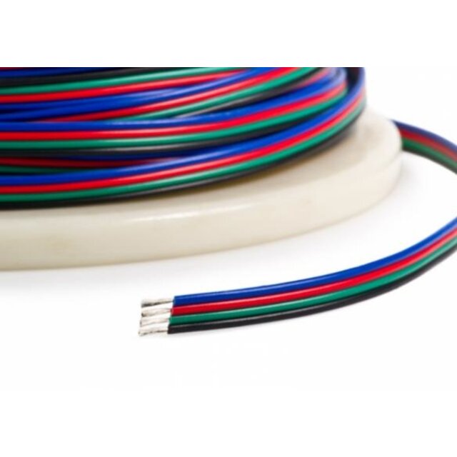 4 aderige RGB aansluitkabel 1 meter