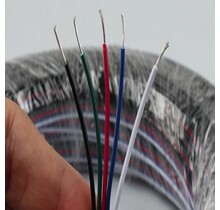 5 aderige RGBW aansluitkabel 1 meter