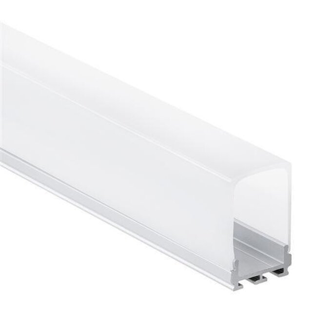 LED profiel inclusief hoge afdekking 16,8mm x 25,47mm - 15.1alu