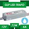 GLP LED voeding  LED voeding 75W 12VDC 6,25A CV - Waterdicht IP67 - GLP GPV-75-12