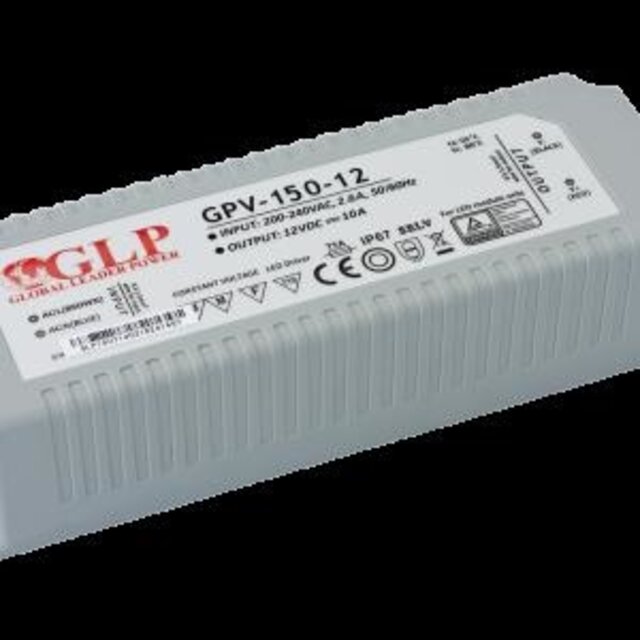 LED voeding 150W 12VDC 10A CV - Waterdicht IP67 - GLP GPV-150-12