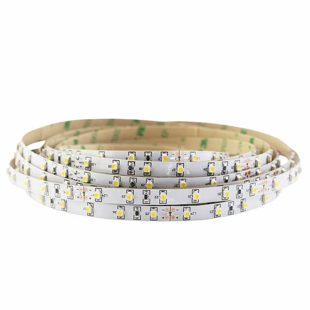 LED strip 4.8W 490lm/meter 60x3528SMD 24VDC IP20 Warm wit 3000K 5m Rol