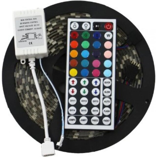 LED strip RGB 5 meter complete set (infrarood)