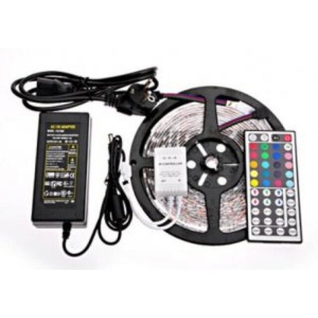 LED strip RGB 5 meter complete set (infrarood)