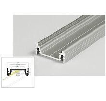 LED strip profiel 2 meter 24mm x 9mm - helder / transparant