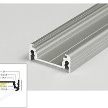LED strip profiel 2 meter 24mm x 9mm - helder / transparant