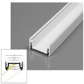 Wit LED profiel inclusief afdekking 24mm x 9mm - 09WIT