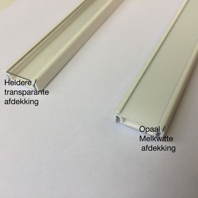 Wit LED profiel inclusief afdekking 24mm x 9mm - 09WIT