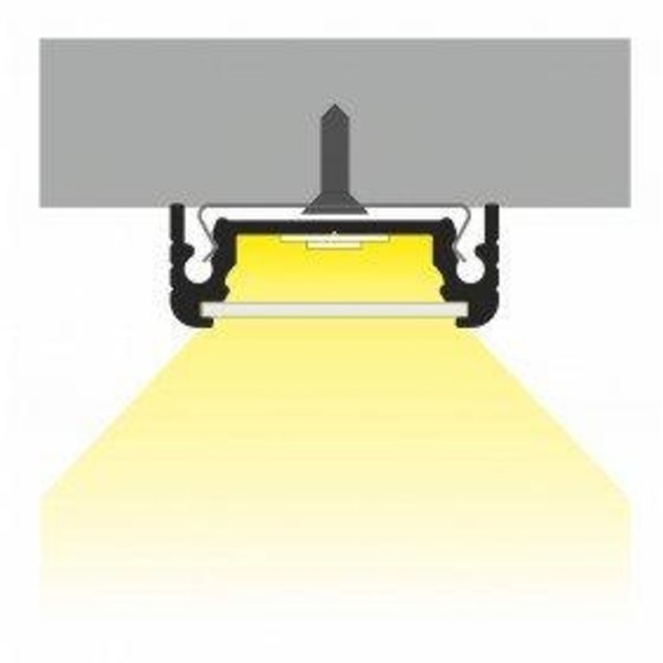 Luksus LED profielen Wit LED profiel inclusief afdekking 24mm x 9mm - 09WIT