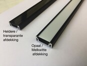 Zwart LED profiel inclusief afdekking 24mm x 9mm - 09ZWART