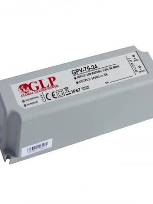 LED voeding 75W 24VDC 3A CV – Waterdicht IP67 – GLP GPV-75-24