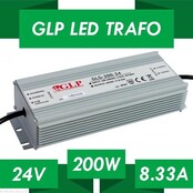 LED voeding 200W 24VDC 8,33A CV – Waterdicht IP67 – GLP GPV-200-24
