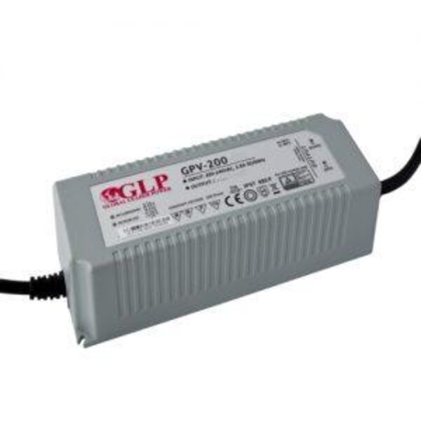 GLP LED voeding  LED voeding 200W 12VDC 16,6A CV - Waterdicht IP67 - GLP GPV-200-12