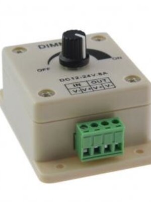 LED draaidimmer 12V/24V 8A - Opbouw model