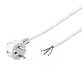 Geaarde LED voeding stroomkabel - wit - 1,5 meter - 3 aderig