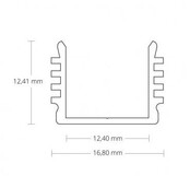 Wit LED profiel inclusief half ronde klikafdekking 16,8mm x 20,84mm - 05.2WIT