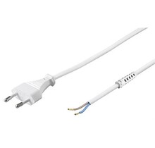 Euro stekker voor LED voedingen - stroomkabel – wit – 1 meter