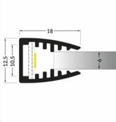 LED strip glasplaat profiel 1 meter MK10